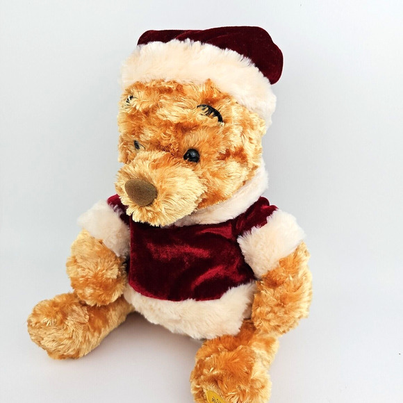 Disney Store Winnie the Pooh Traditions Plush Exclusive CHRISTMAS SANTA 11 inch - Picture 3 of 12